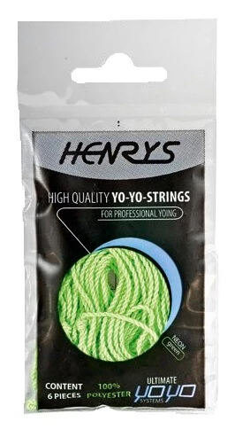 sticky Henry's 6 db-os yo-yo zsinór szett, neon zöld