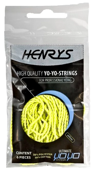 sticky Henry's 6 db-os yo-yo zsinór szett, sárga