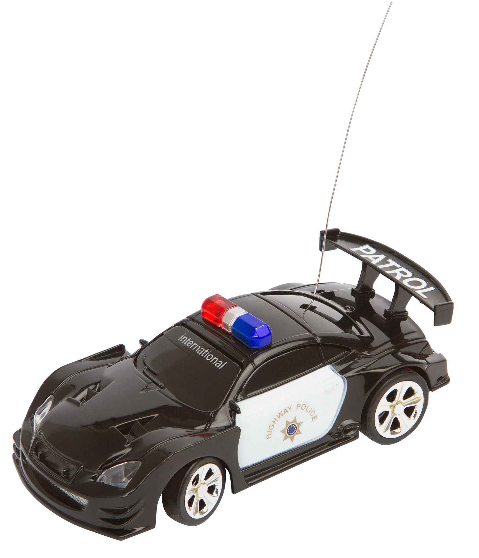 sticky RC Police Mini Racer Black & White - távirányítható autó