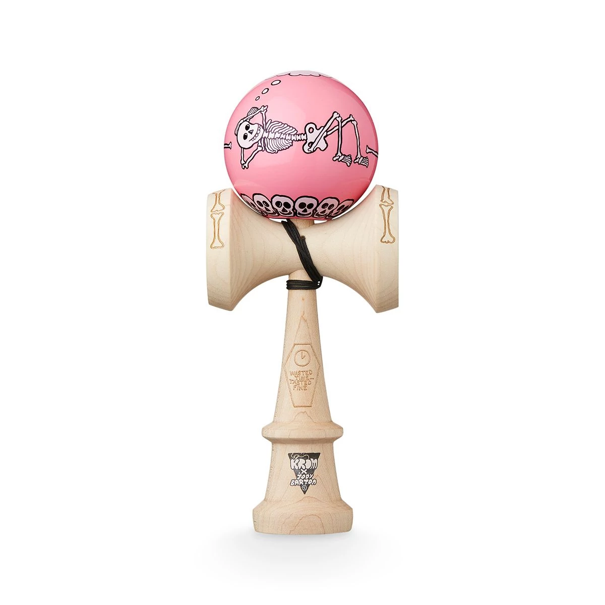 sticky Krom Kendama: Jody Barton - Skeleton Pink