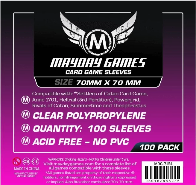 sticky Mayday Games Kis négyzet kártyavédő 70 x 70 mm (100 db-os csomag)