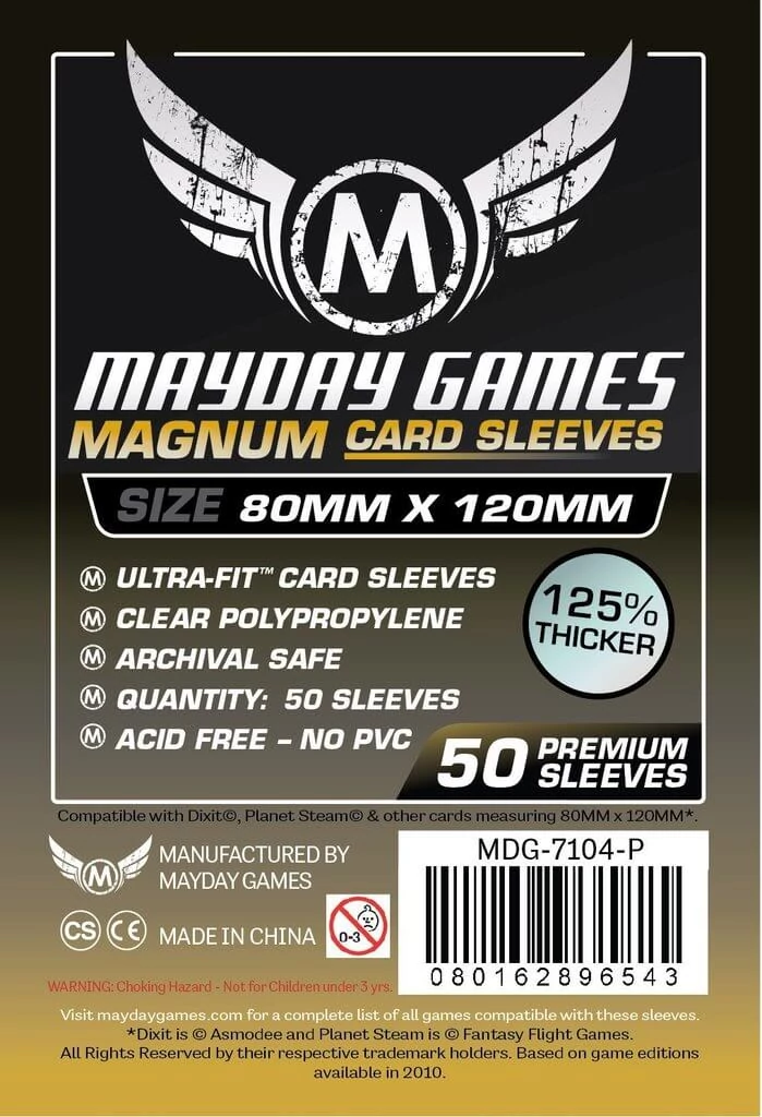 sticky Mayday Games Premium Magnum Gold kártyavédő 80 x 120 mm 