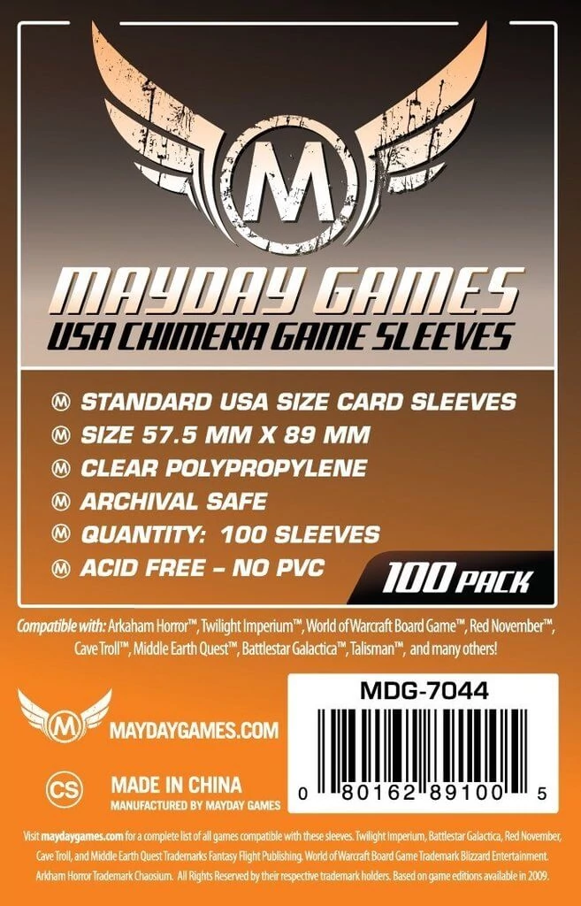 sticky Mayday Games USA Chimera méretű kártyavédő 57.5 X 89 mm (100 db-os csomag)