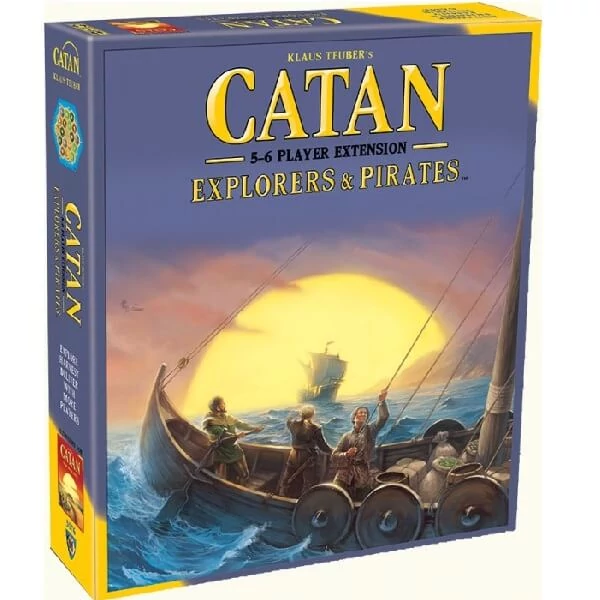 sticky Catan - Explorers and Pirates, 5-6 fős kiegészítő társasjáték, angol nyelvű