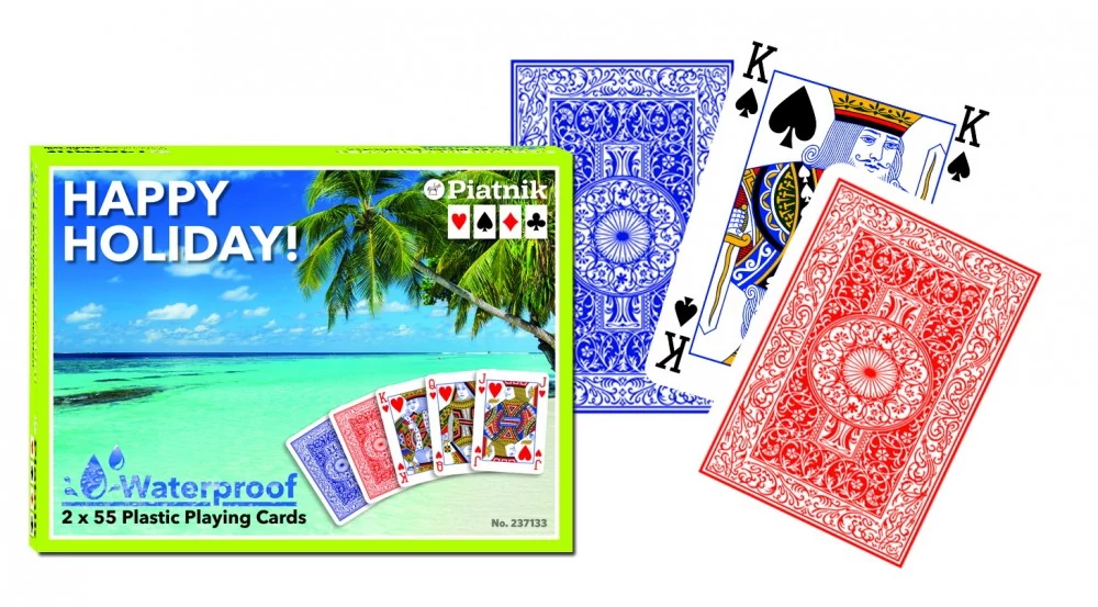 sticky Piatnik Happy holiday plasztik römi kártya, 2*55 lap