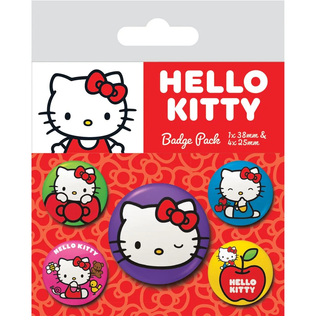 sticky HELLO KITTY (COLOURFUL POSES) kitűző