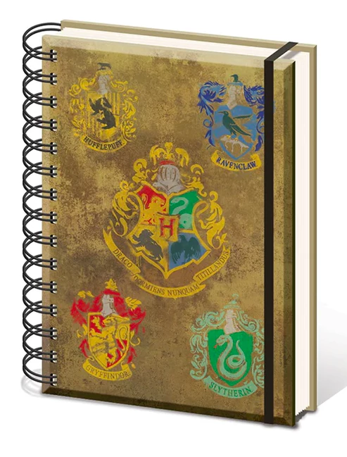 sticky Harry Potter (HOGWARTS CREST & FOUR HOUSES) A5 füzet