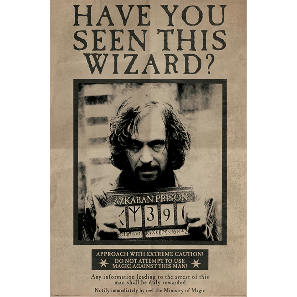 sticky Harry Potter (Wanted Sirius Black) maxi poszter