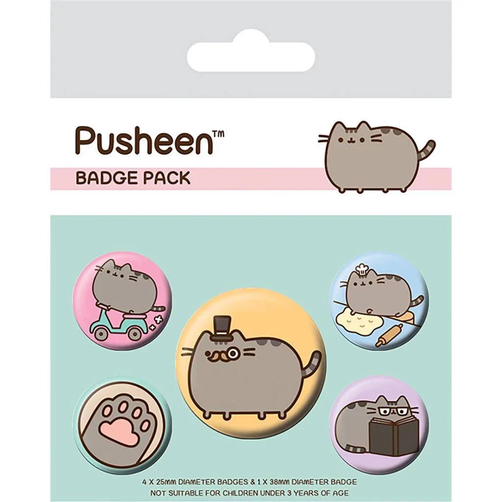 sticky Pusheen (Fancy) - Táska kitűző szett