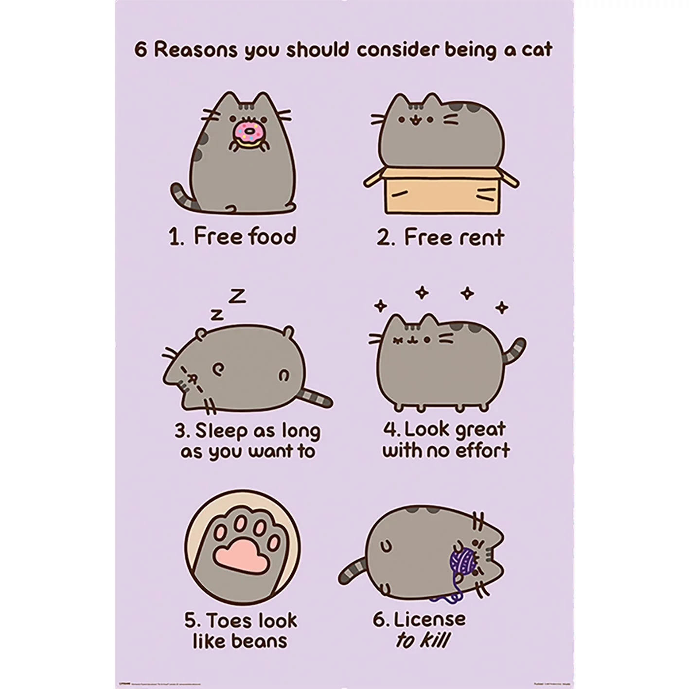 sticky Pusheen (REASONS TO BE A CAT) maxi poszter