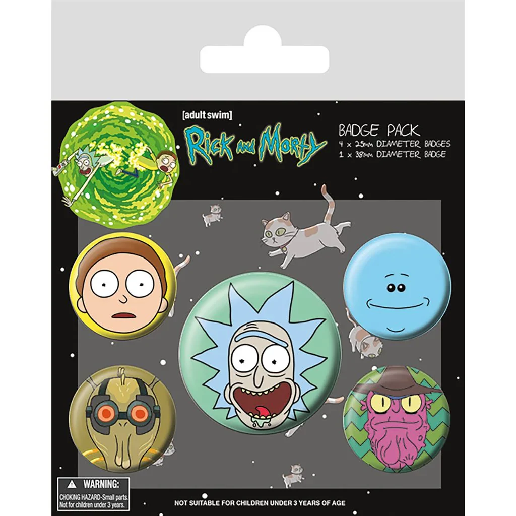 sticky RICK AND MORTY (HEADS) kitűző