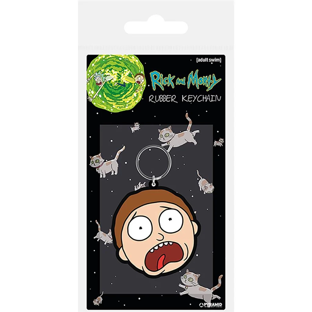 sticky Rick and Morty (Morty terrified face) - PVC kulcstartó