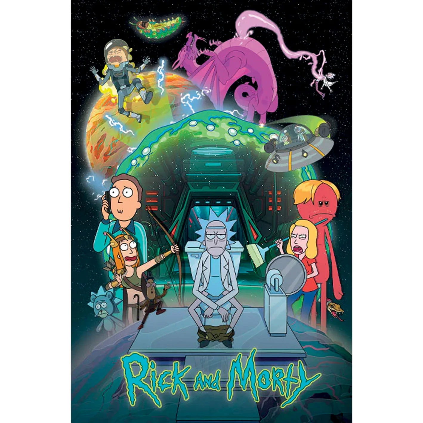 sticky Rick and Morty (TOILET ADVENTURE) maxi poszter