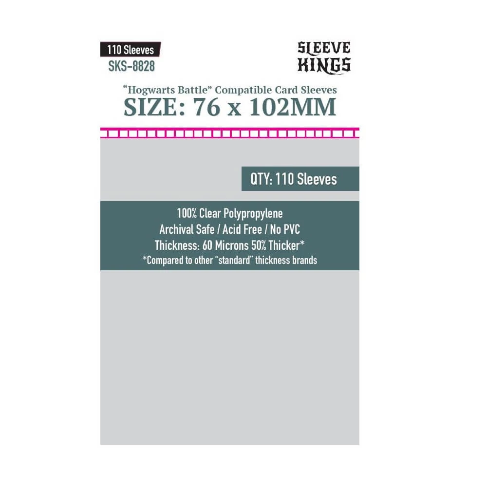 sticky Sleeve Kings egyedi Roxforti csata nagy kártyákhoz való kártyavédő (110 darabos csomag) 76x102 mm