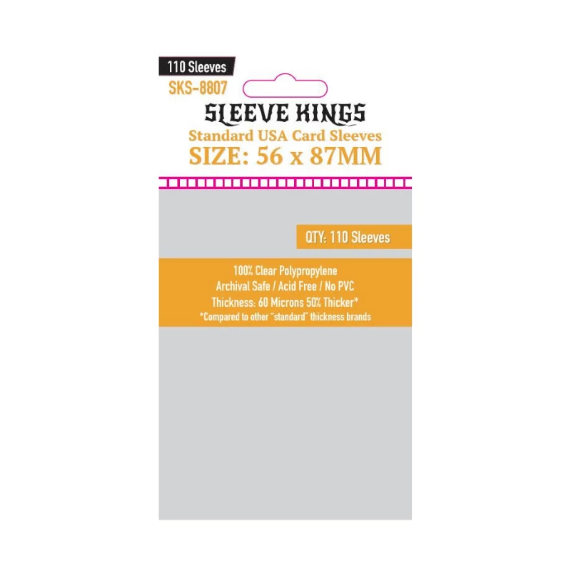 sticky Sleeve Kings USA kártyavédő (110 db-os csomag) 56 x 87 mm