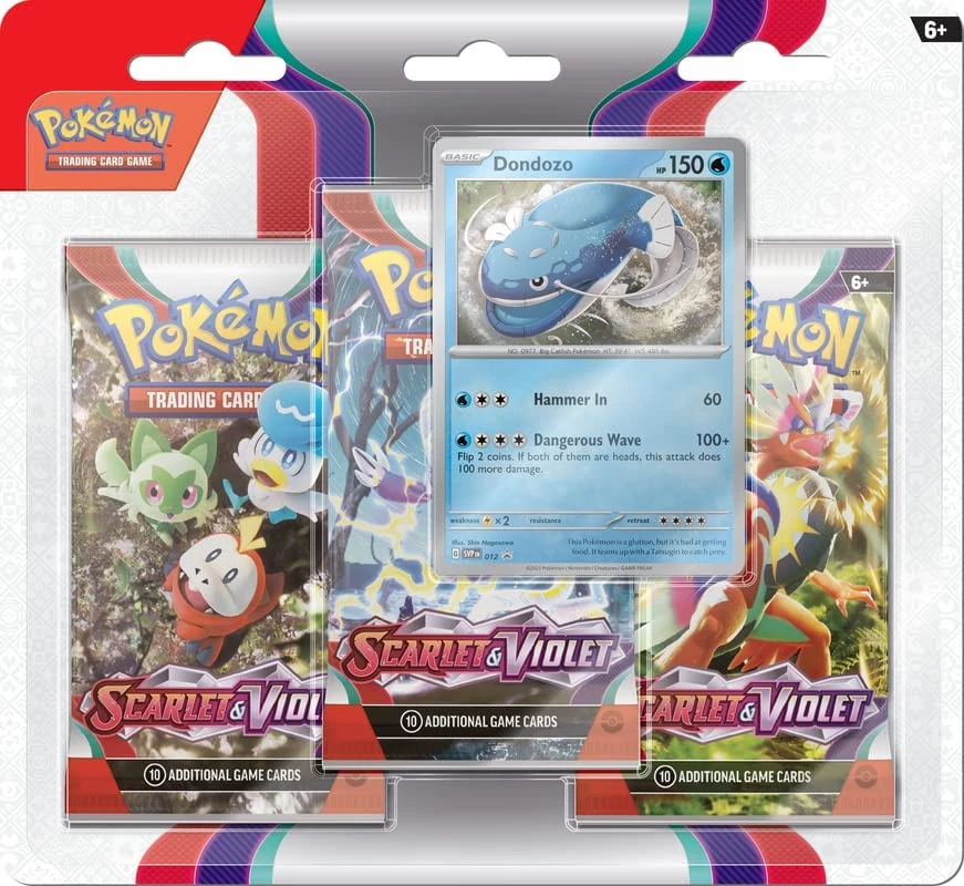 sticky Pokemon: Scarlet & Violet 1 3-Pack Booster Dondozo