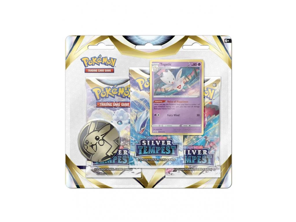 sticky Pokemon TCG: Sword & Shield 12 Silver Tempest 3-Pack Booster