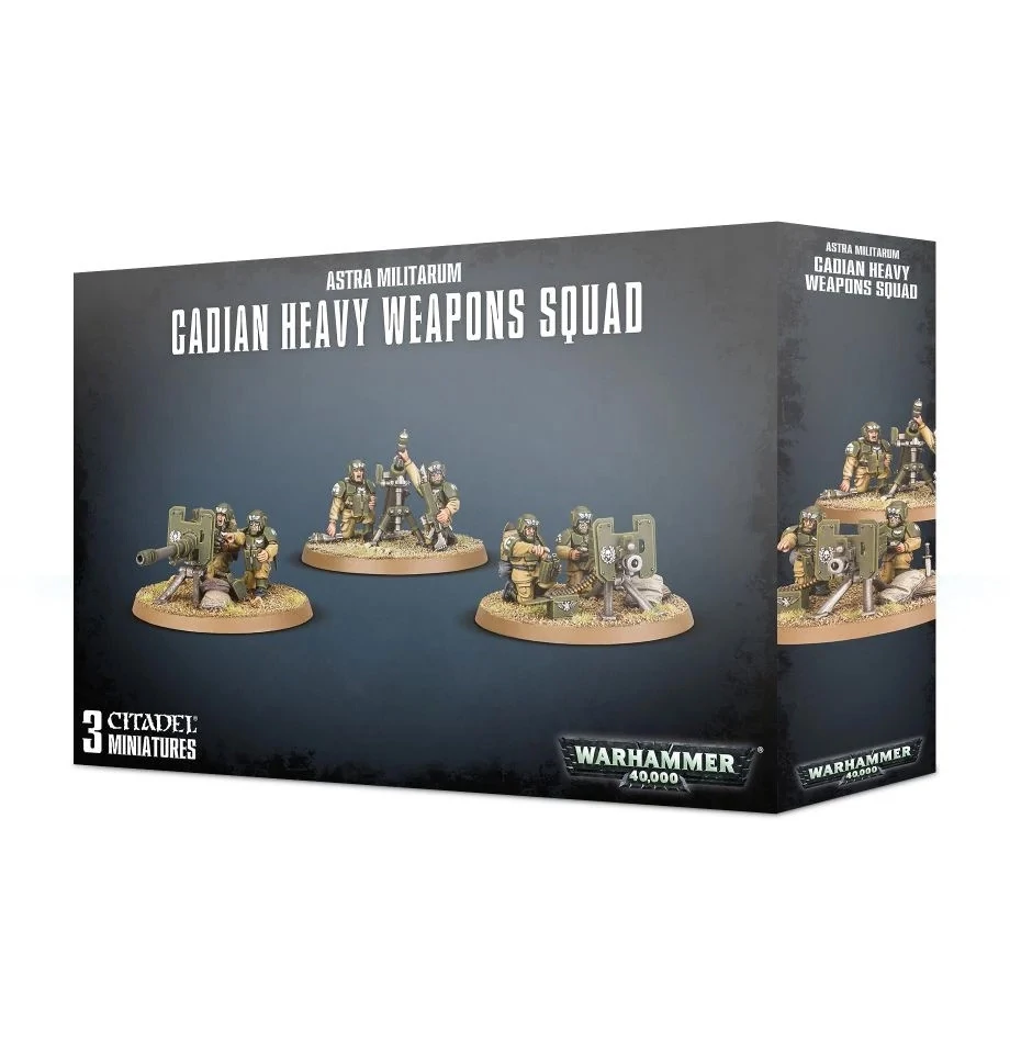 sticky Astra Militarum: Cadian Heavy Weapon Squad minifigurák