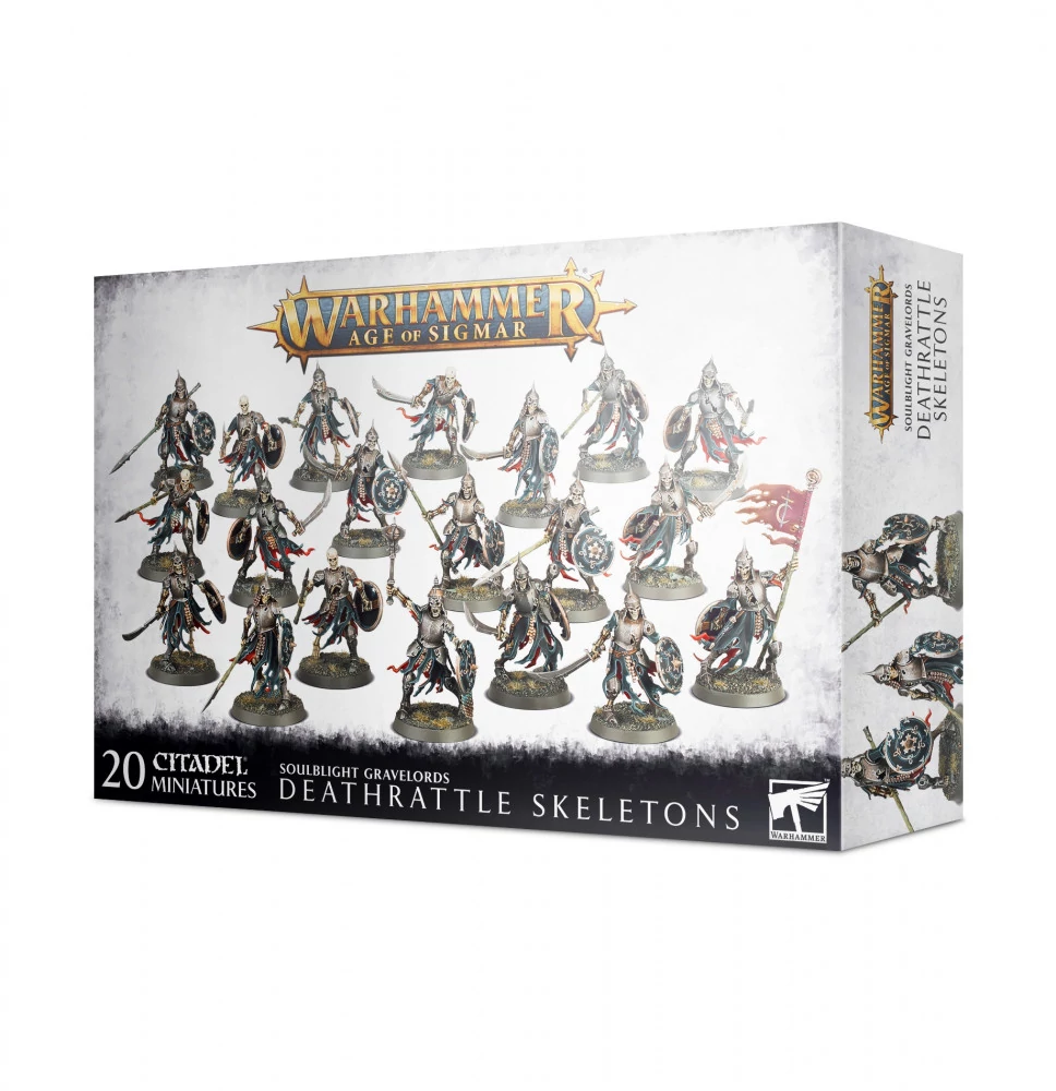 sticky Soulblight Gravelords: Deathrattle Skeletons minifigurák