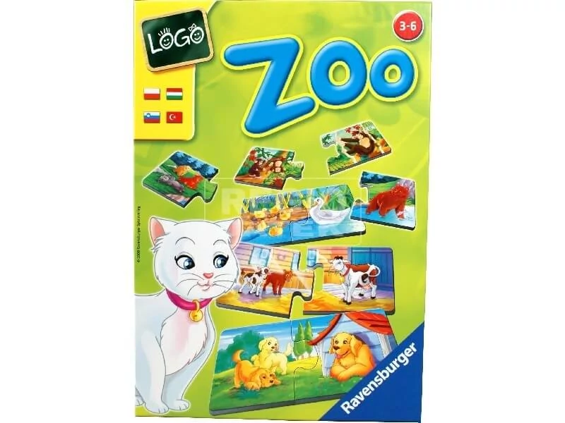 sticky Ravensburger Logo Zoo Állatok és kölykeik társasjáték