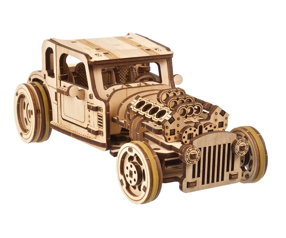 sticky UGEARS Hot Rod Furious Mouse - mechanikus modell