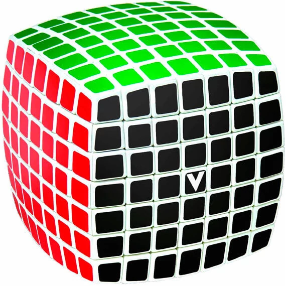 sticky V-Cube 7x7 versenykocka, lekerekített fehér