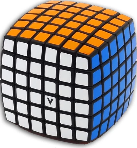 sticky V-Cube 6x6 versenykocka, lekerekített fekete