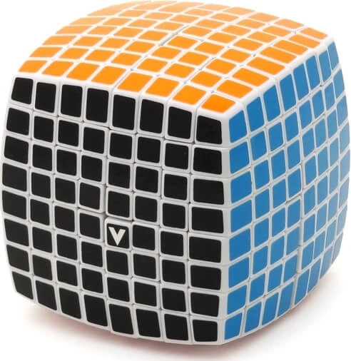 sticky V-Cube 8x8 versenykocka, lekerekített, fehér